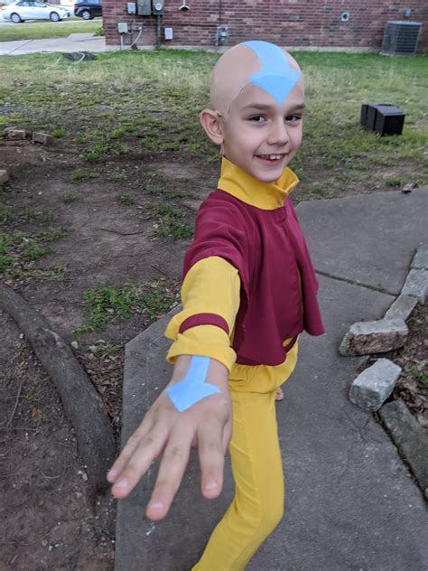The Last Airbender Avatar Aang Cosplay Costume Children Outfit Kids Avatar