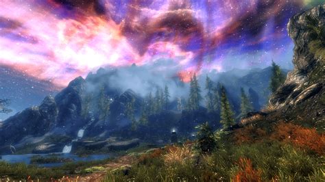 Download Aurora Borealis The Elder Scrolls V Skyrim Video Game The