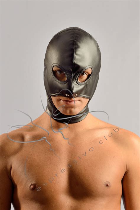 Bdsm Dominatrix Outfit Fetish Leather Mask Men Bdsm Hood Etsy
