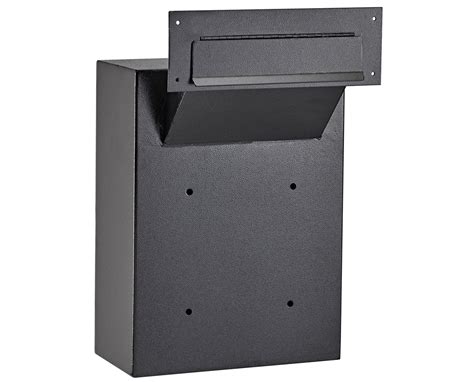 The enclosure of a photograph with a letter. AdirOffice Black Through-the-Wall Mailbox Letter Drop Box w/ Adjustable Chute | eBay