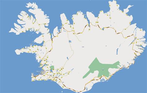 Большая карта дорог Исландии с городами Исландия Европа Maps Of