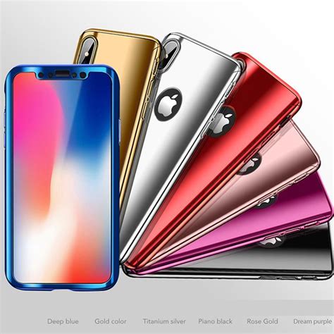 360 Plating Phone Case Slim Mirror Full Coverage Apple Iphone X Xs Xr