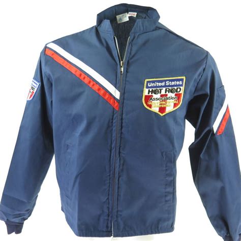 vintage 70s usa hot rod championship jacket truck tractor pull m deadstock blue the clothing vault