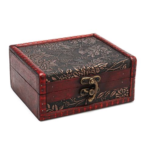 Luckyfine Handmade Decorative Wooden Jewelry Box With Free Lock And Key
