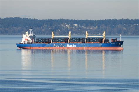 Mount Aso Bulk Carrier With Amazon Prime Container Cargo Editorial