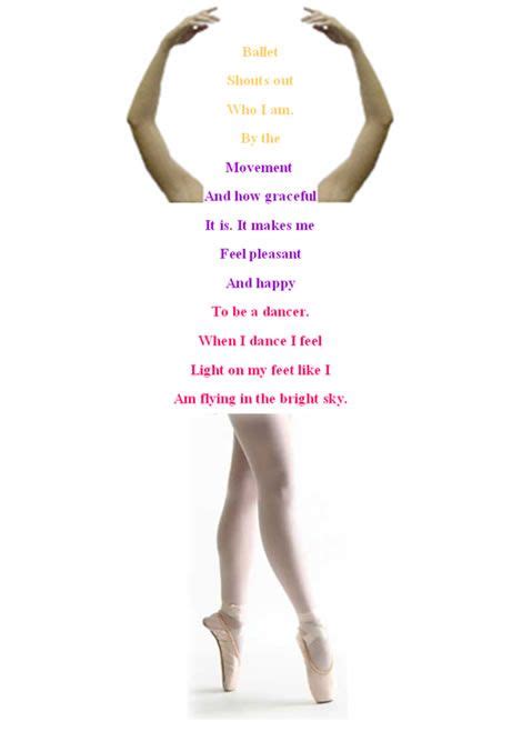 Ballet Dancer A Shape Poem By Mikayla Shape Poems Poems Dance Quotes