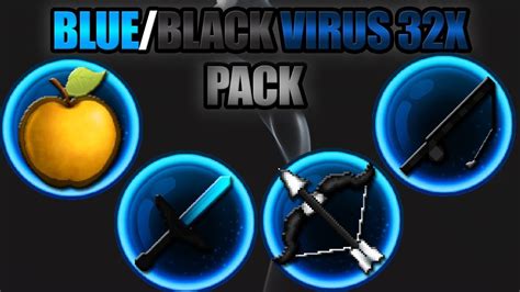 Minecraft Pvp Texture Pack L Blueblack Virus 32x Youtube