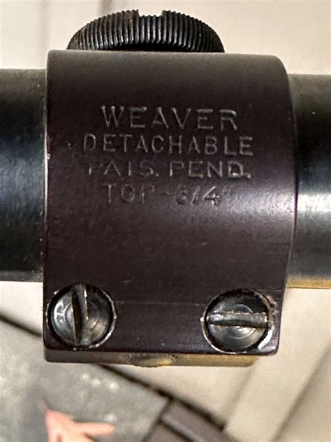 vintage weaver g4 scope 4x fine crosshair with 3 4” weaver detachable rings ebay
