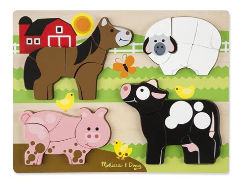 Buy Melissa And Doug Farm Animals Chunky Jigsaw Puzzle