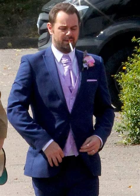 danny dyer in wedding suit as eastenders cast film for whitney and lee s nuptials mirror online
