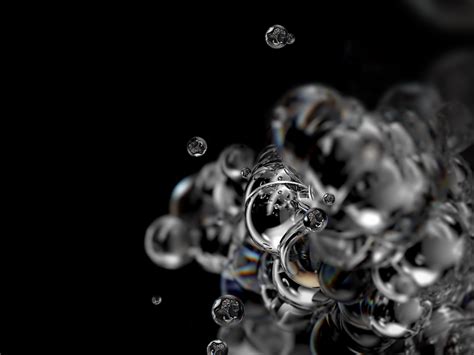 Bubbles 4k Wallpaper Liquid Black Background Macro