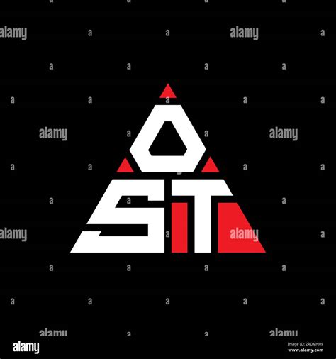 Ost Triangle Letter Logo Design With Triangle Shape Ost Triangle Logo