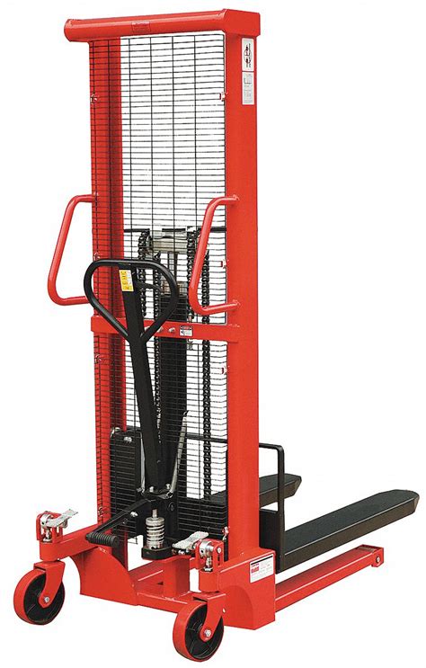 Dayton Manual Lift Manual Push Stacker 2000 Lb Load Capacity