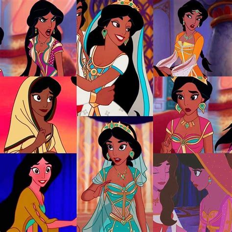 Princess Jasmine Cartoon From Aladdin Movie In Disney