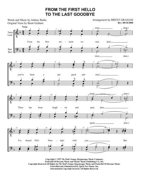 The Last Goodbye Sheet Music To Download And Print