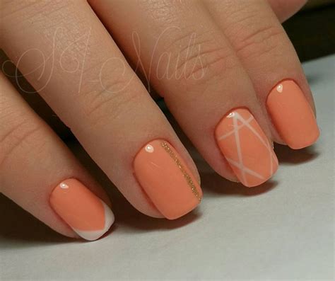 The 110 Best Peach Colored Nails Цвет ногтей Гвоздь Дизайнерские ногти