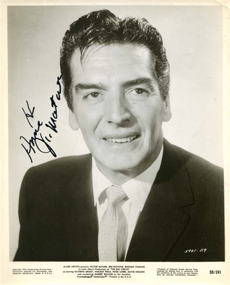 Victor Mature Autograph Signed Vintage Photograph By Mature Victor
