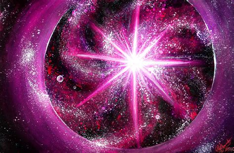 Pink Fuchsia Galaxy Big Star Painting By Sofia Goldberg Pixels