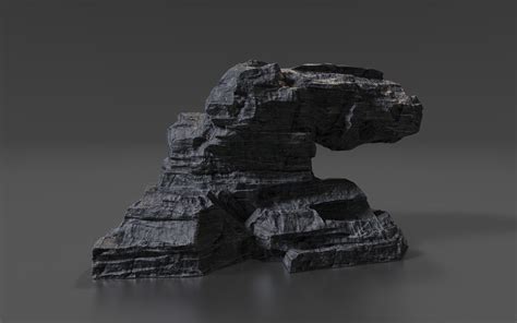 3d Model Cliff Rock 005 Vr Ar Low Poly Cgtrader