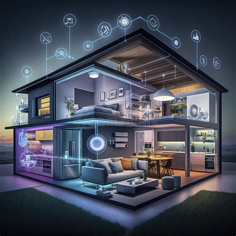 A Modern Smart Home Filled With Advanced Edge Devices Sensors And