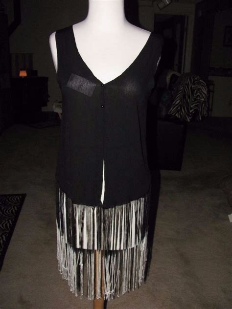 Rue 21 Jrs Black Fringed Vest Brand New With Tags Size Small Fringe