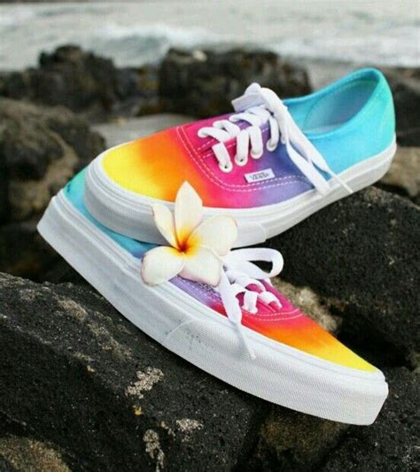 It's usually a glossy sticker paper tag with fine color and neat logo printing. #TieDye #Vans | Tie dye vans, Vans shoes for sale, Vans shoes