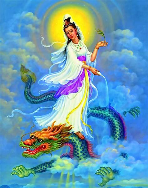 Buddha Weekly Guanyin On The Dragon Buddhism Buddha Weekly Buddhist