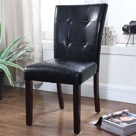 Best Master Furnitures Upholstered Faux Leather Dining Side Chairs