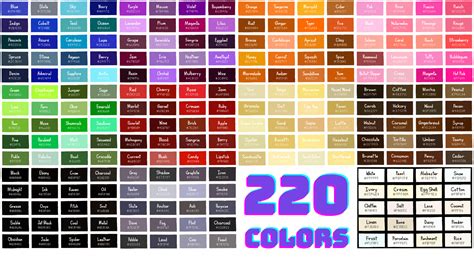 List Of Colors With Color Names And Hex Codes Color Meanings