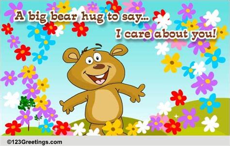 Big Bear Hug Free Take Care Ecards Greeting Cards 123 Greetings