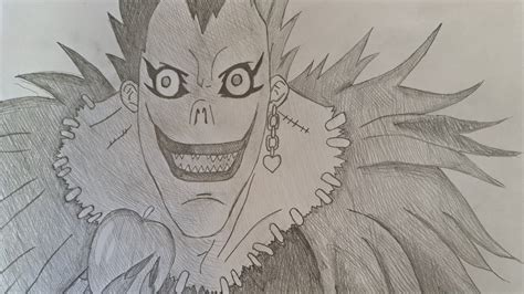 How To Draw Ryuk From Death Note Anime Drawing Youtube