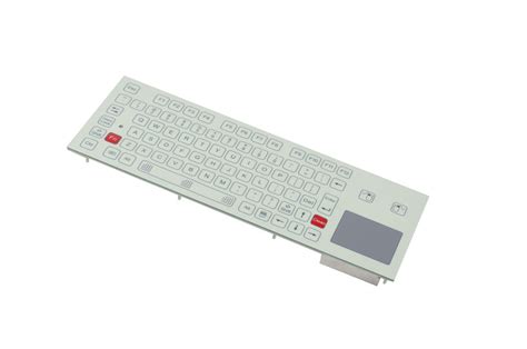 Ip65 Industrial Flat Membrane Ruggedized Keyboard With Touchpad
