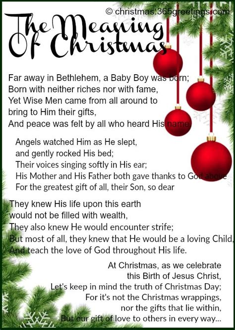 True Meaning Of Christmas Poem