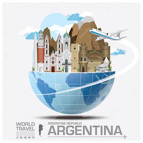 Argentina Landmark Global Travel And Journey Infographic Stock Vector