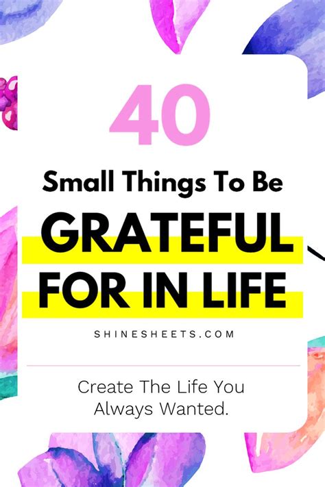 40 Things To Be Grateful For Free Printable Tips To Be Happy