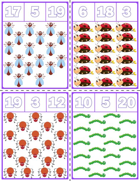 1 Teach Counting Skills With These Spring Bugs Clip Cards Great For