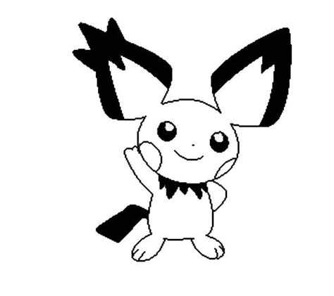 Pichu Greeting Us Coloring Page Color Luna Mini Drawings Coloring
