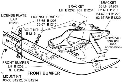Front Bumper Diagram View Chicago Corvette Supply
