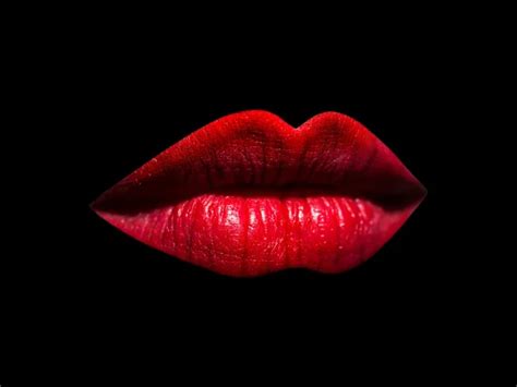 Sexy Woman Mouth Passion And Sensual Lips Seduction Temptation