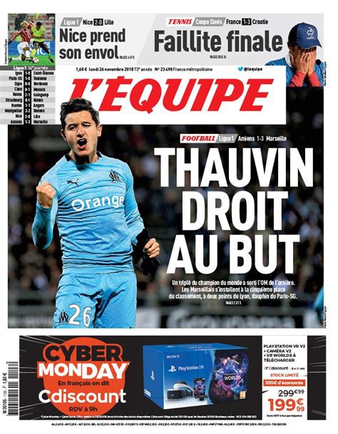 Kylian mbappe has joined an elite list of players to have received a 10/10 score from l'equipe. L'Equipe N°23503 du 26 novembre 2018 à télécharger sur iPad