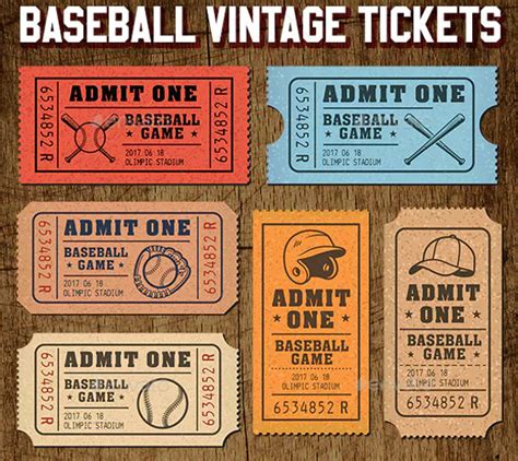 23 Baseball Ticket Templates In Ai Word Pages Psd Publisher