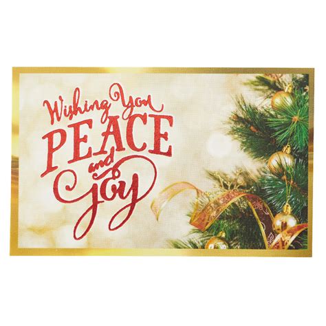 Christmas Pass Around Card Peace And Joy