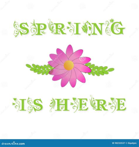 Spring Is Here Stock Illustration Illustration Of Summer 90233537