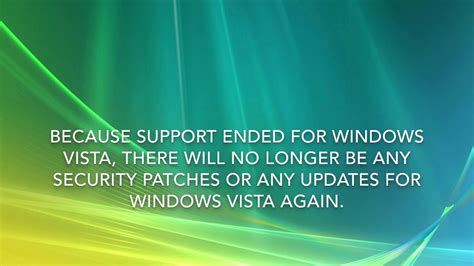 Support For Windows Vista Has Ended Youtube