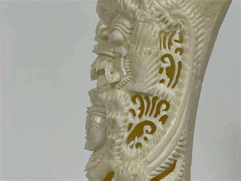 Vintage Hand Carved Bone Totem Sculpture Bali Indonesia 95h