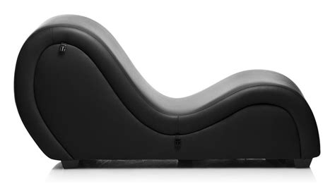 Kinky Sex Sofa With Cuffs And 2 Position Pillows Black
