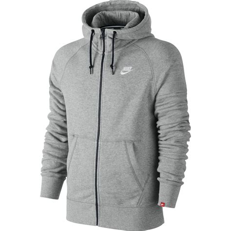 Nike Mens Aw77 Intentional Full Zip Hoodie Dark Grey Heather