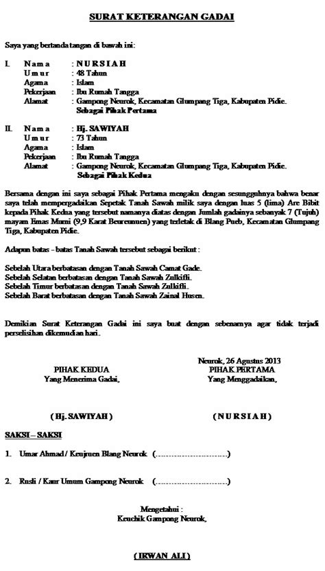 Berikut pilihan tempat gadai bpkb motor dan mobil selain pegadaian, bisa pilih tanpa survey tapi tetap perhatikan legalitas di bawah ojk. CONTOH SURAT KETERANGAN GADAI VERSI KERINGAT