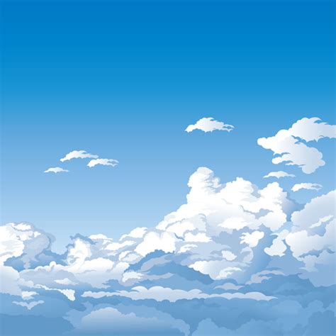 Blue Sky And Clouds Vector Free Download