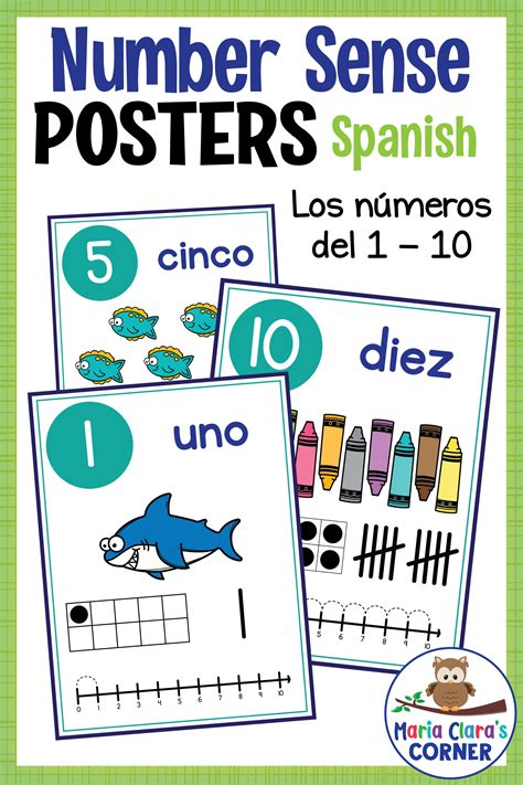 Number Sense Posters in Spanish | Number sense, Math 